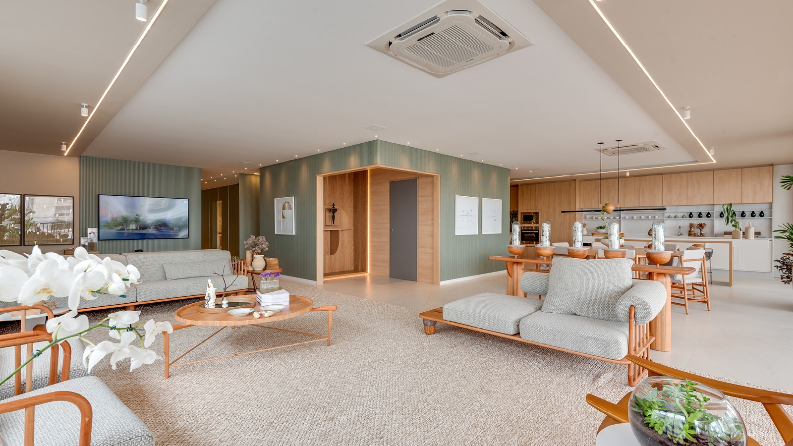 MESA DE CENTRO PRETO E BRANCO E RECAMIER PARA SER FELIZ