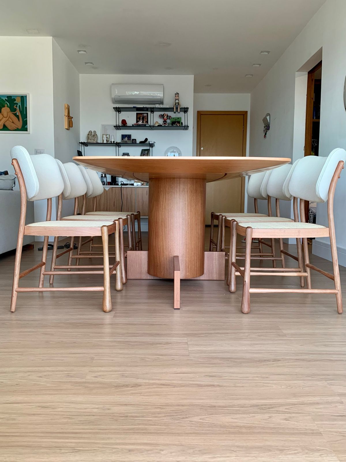 MESA DE JANTAR CRUZ RETANGULAR E CADEIRA CHUVA (2)