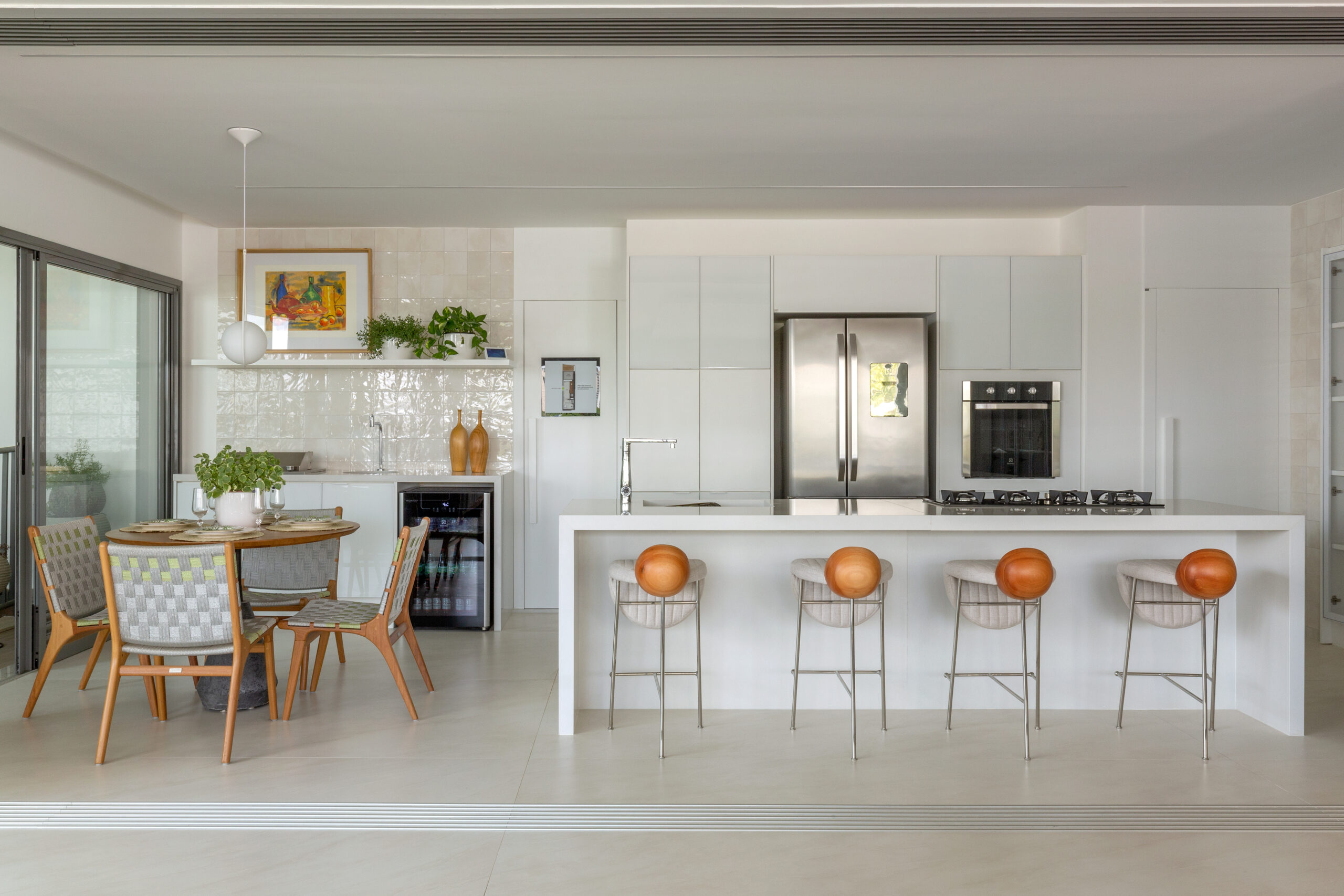 BANQUETA PRETO E BRANCO