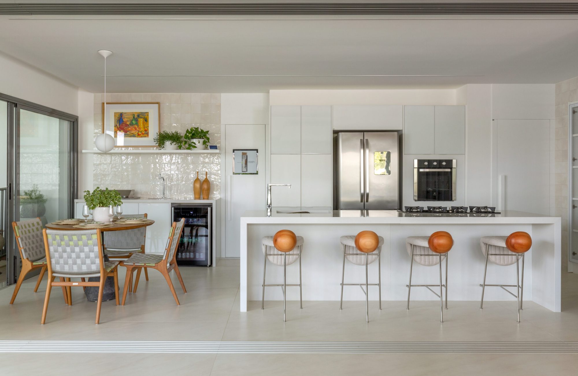 BANQUETA PRETO E BRANCO