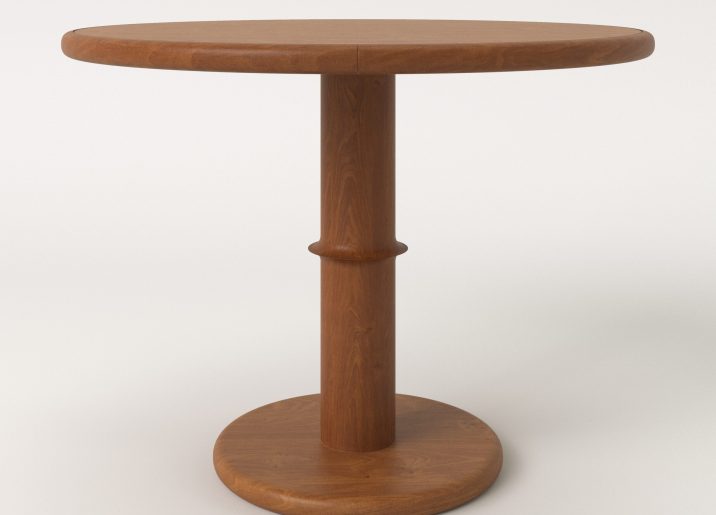 MESA DE JANTAR BAMBU PÉ CENTRAL D100