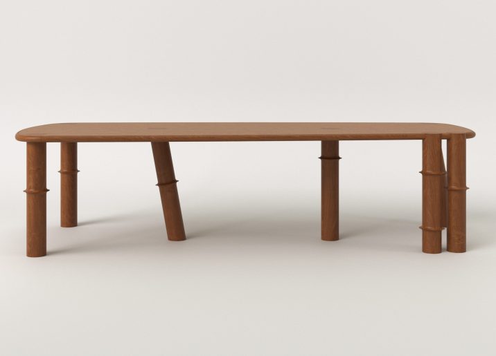 MESA DE JANTAR BAMBU RETANGULAR_FRONTAL