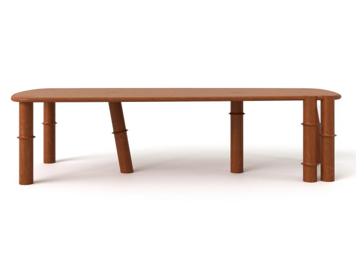 MESA DE JANTAR BAMBU RETANGULAR_FRONTAL