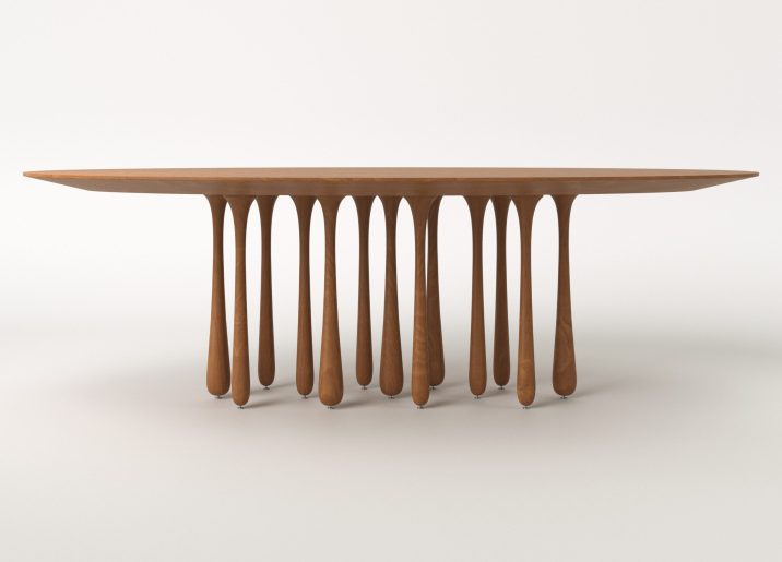 MESA DE JANTAR OVAL CHUVA 240CM