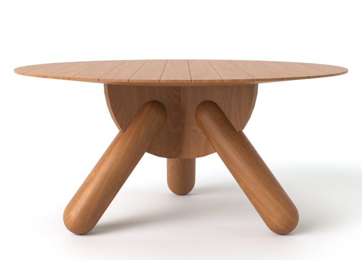 MESA DE JANTAR PARA SER FELIZ Ø160 SEM TAMPO GIRATÓRIO_FRONTAL