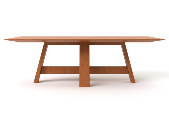 MESA DE JANTAR RETANGULAR TRAVESSÃO - 240X110X75_FRONTAL